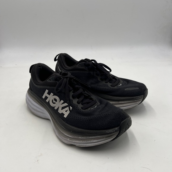 Hoka Bondi Black and Gray Athletic Shoes